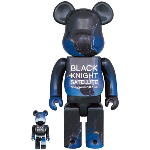 400% & 100% Bearbrick Set - Black Knight Satellite