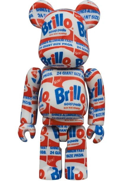 400% & 100% Bearbrick set - Andy Warhol (Brillo)