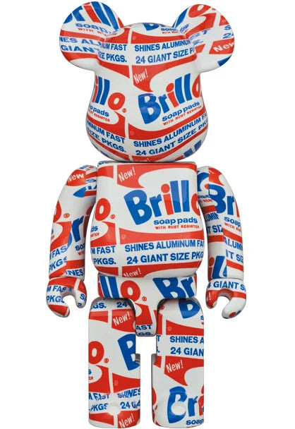 400% & 100% Bearbrick set - Andy Warhol (Brillo)