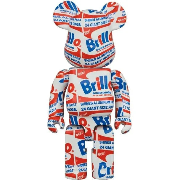 400% & 100% Bearbrick sæt - Andy Warhol (Brillo)-Medicom Toy-Bearbrick