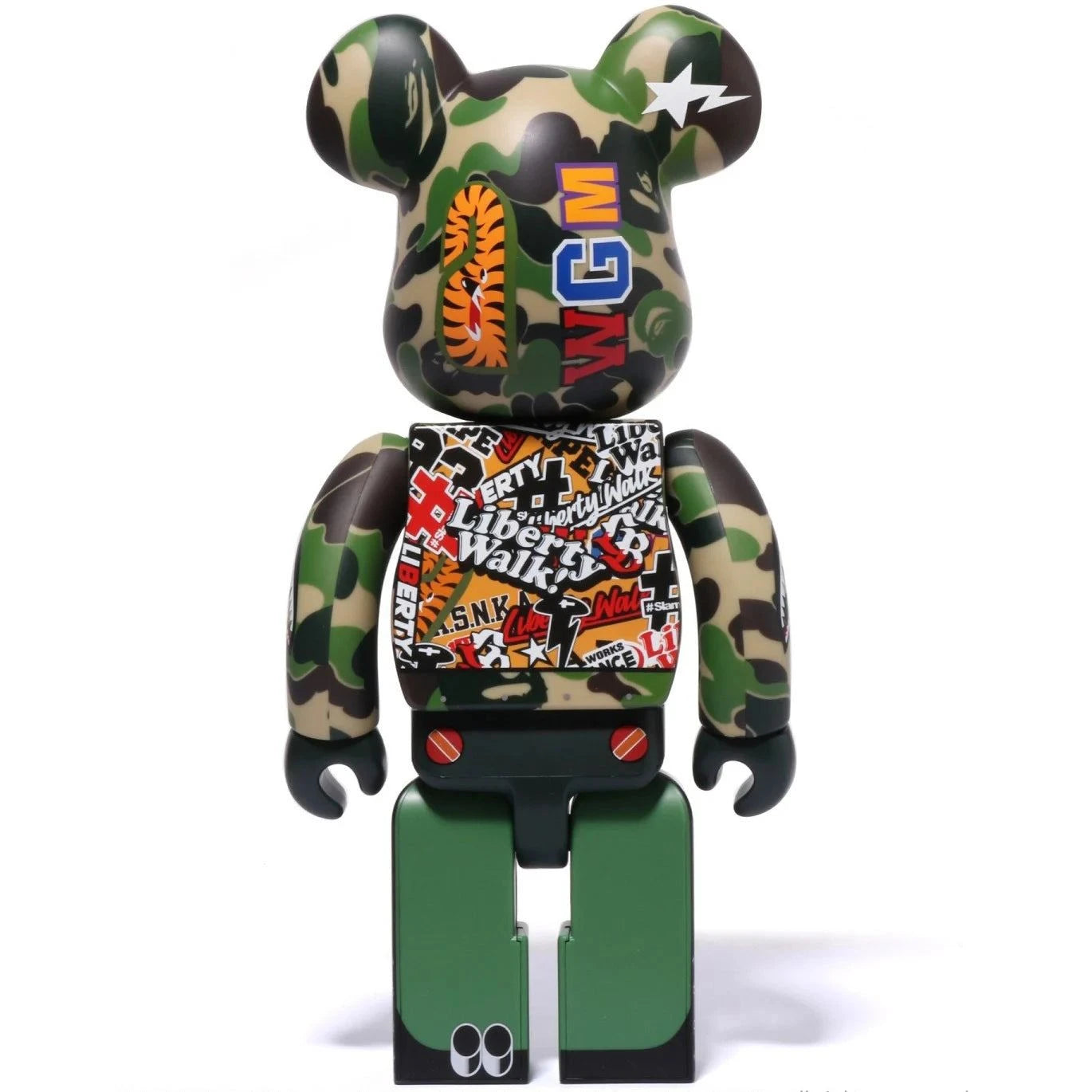 その他 BAPE LIBERTY WALK BE@RBRICK 100% & 400% 100% Bearbrick Set – LBWK x BAPE Green Camo