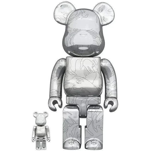 100% & 400% Bearbrick sæt - Aape By Bathing Ape(r) - 10th Anniversary