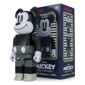 400% Bearbrick - Mickey Mouse (Black & White)-Medicom Toy-Bearbrick