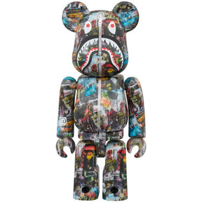 400% & 100% Bearbrick 3-piece Set - BAPE(R) LEGACY CAMO SHARK (Grey ve 400% & 100% Bearbrick 3-piece Set - BAPE(R) LEGACY CAMO SHARK (Grey ve