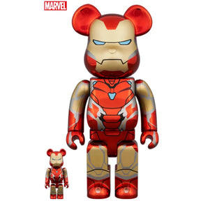 400% & 100% Bearbrick - Iron Man - Mark 85 Chrome Edition (BWWT3) 400% & 100% Bearbrick - Iron Man - Mark 85 Chrome Edition (BWWT3)