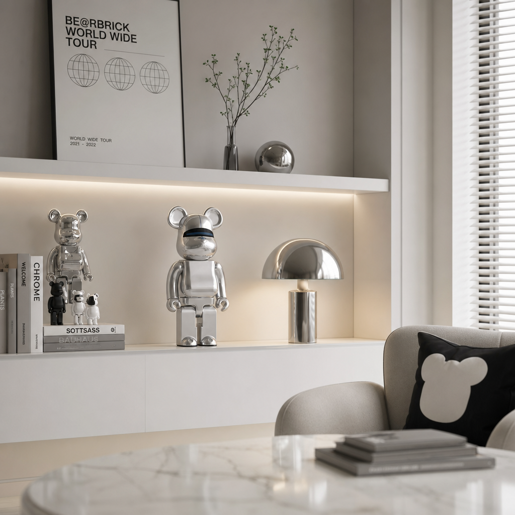 1000% Bearbrick - Hajime Sorayama Robot (Blue Lights Edition)